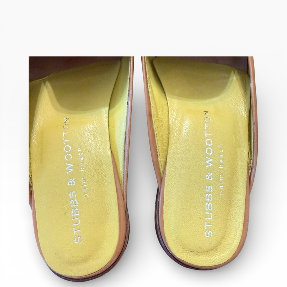 Stubbs & Wooten Emrodiery Vibrant Floral Denim Mules Slip On 7.5 - Picture 7 of 14